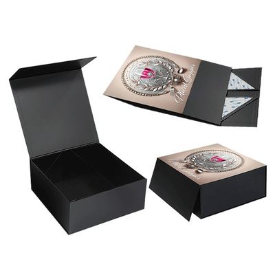 CMYK или пантон Custom Luxury Black Large Foldable Banquet Glass Drinkware Tableware Magnet Packaging Gift Box (Конструкция на основе цветов)