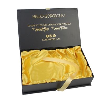 Заказ на заказ принят с магнитным закрытием Luxury Wig Box for Rigid Boxes Hair Extension