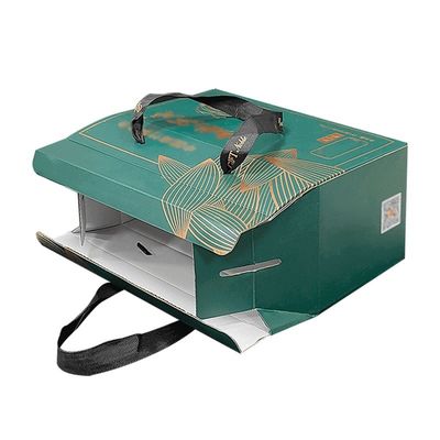 Многоразовые карточные упаковочные коробки для еды Kraft Gable Box с ручкой