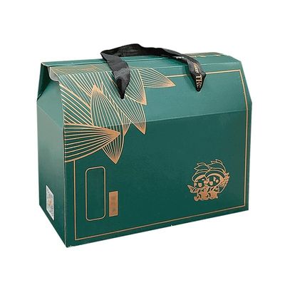 Многоразовые карточные упаковочные коробки для еды Kraft Gable Box с ручкой