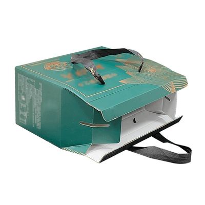 Многоразовые карточные упаковочные коробки для еды Kraft Gable Box с ручкой