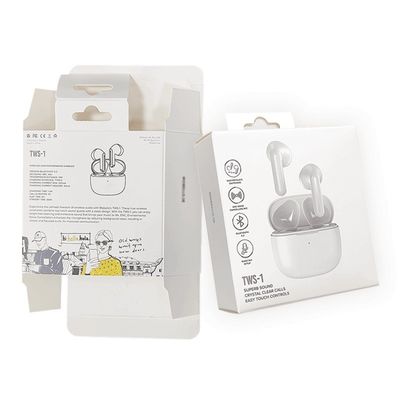 Custom Logo Printing Paper Box Reverse Direct Tuck Design for Earphone Headset Earpiece (Настроенная печать логотипа бумажной коробки с обратным прямым натяжением для наушников)