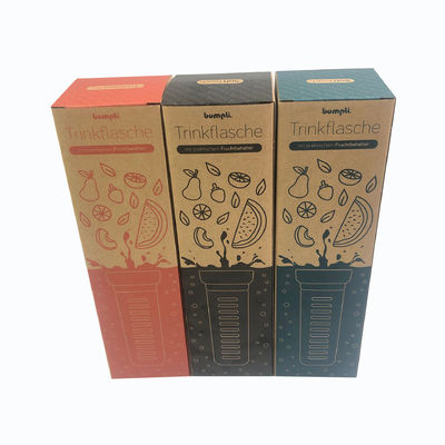Настроенные Tuck Top Box непокрытые Kraft E флейты бутылки с водой упаковочная коробка