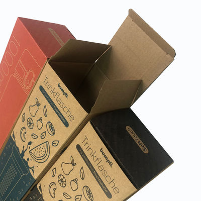 Настроенные Tuck Top Box непокрытые Kraft E флейты бутылки с водой упаковочная коробка