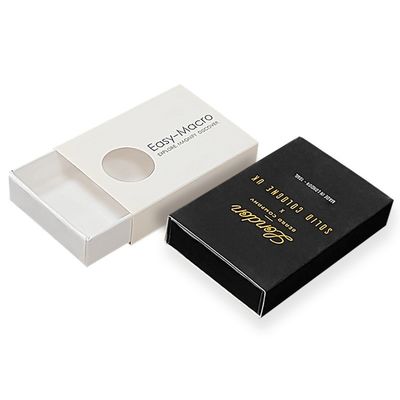 Переработанная жесткая небольшая бумажная коробка упаковка UV Finish Custom Slide Box Packaging