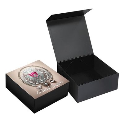 CMYK или пантон Custom Luxury Black Large Foldable Banquet Glass Drinkware Tableware Magnet Packaging Gift Box (Конструкция на основе цветов)