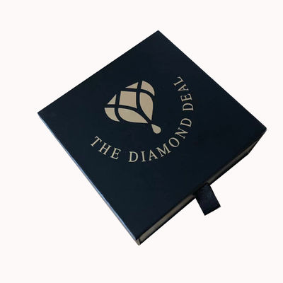 Свадебное кольцо Ожерелье Серёжки Сдвижная картонная подарочная коробка