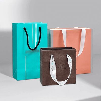Заказ на заказ принят Логотип оптовая доставка Кофе Коричневый Kraft Paper Bag с ручкой