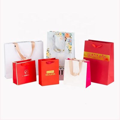 Заказ на заказ приемлемый Luxury Logo Printed Shopping Bag для красивого праздничного подарка