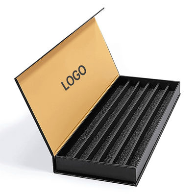 Luxury Custom Logo Black Paper Jewelry Packaging Box For Bracelet Pendant Строгая магнитная коробка
