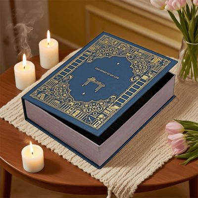 Специально распечатанная роскошная книга в форме подарочной коробки упаковка для фирменных свечей Премиум свадебное праздничное подарковое решение