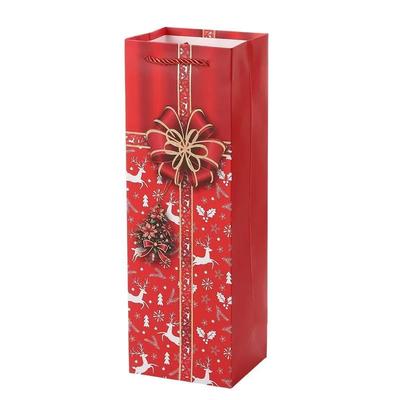 Подарочные бумажные пакеты с логотипом на заказ, рождественские бумажные пакеты для упаковки вина