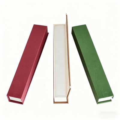 Роскошная однотонная прямоугольная коробка-раскладушка для благовоний, индивидуальная упаковка из крафт-бумаги для подарков, жесткие коробки, губчатая подкладка, тиснение