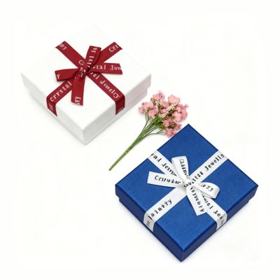 Индивидуальная упаковка ювелирных изделий: английский бант, лента, коробка «небо-земля», квадратная коробка, элегантная картонная крышка для серег, колец, коробок