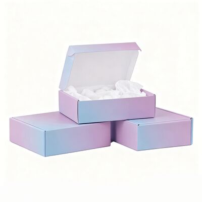 Подарочная коробка из гофрированного картона, биоразлагаемая, на заказ, небольшая, класса люкс, для почтовых отправлений