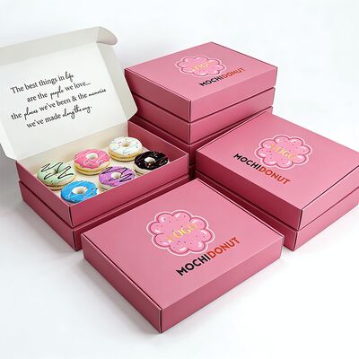 Custom Eco Friendly White Kraft Paper Boxes Corrugated Flip Top Cardboard Box for Candle Incense Chocolate Bar Donuts