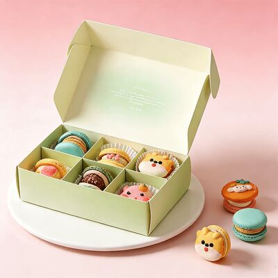 На заказ долговечная складная прочная бумажная картонная почтовая коробка для сладостей и макарон