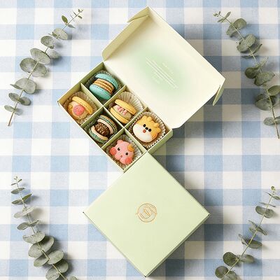 На заказ долговечная складная прочная бумажная картонная почтовая коробка для сладостей и макарон