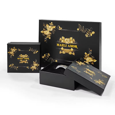 Фабрика Custom Printing High End Luxury Jewelry Set Boxes Golden Rose Hair Rope Headdress Packaging Box (Фабрика на заказ для печати ювелирных изделий высокого класса)