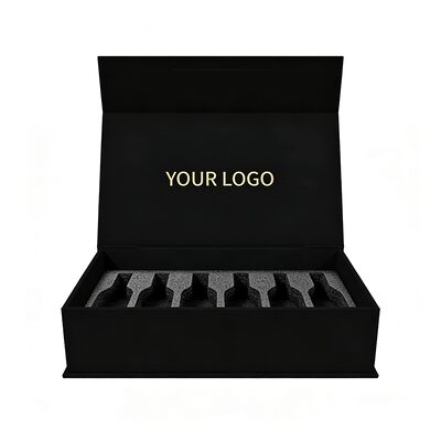 Элегантные бумажные коробки на заказ Магнитная крышка Подарочная коробка с ручкой для бутылки вина Парфюмерный набор VIP-карта